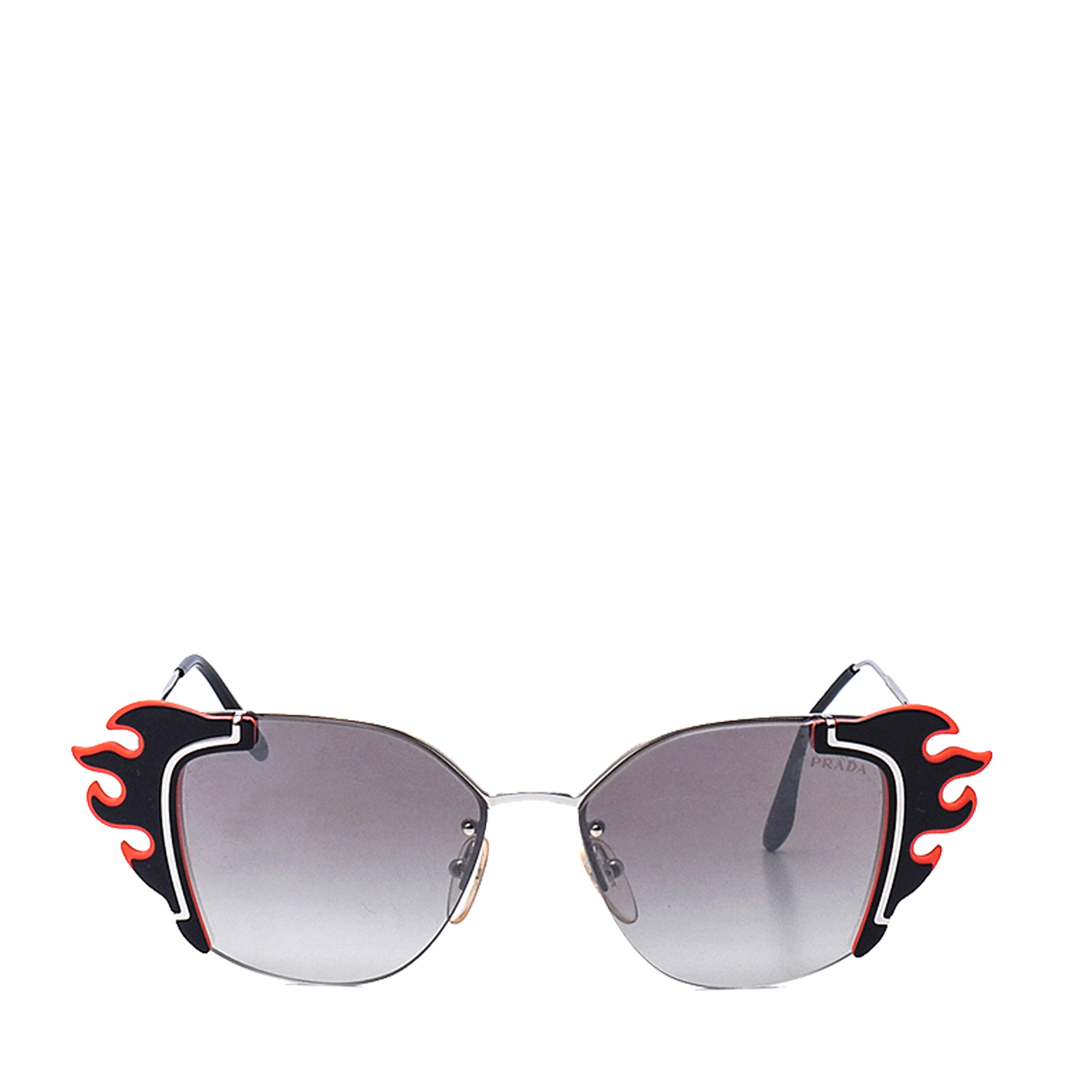 Prada - Black & Red Flame Cat-eye Sunglasses